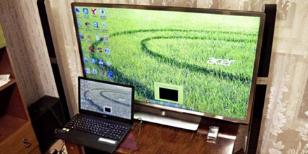 Как увеличить экран при подключении ноутбука к телевизору