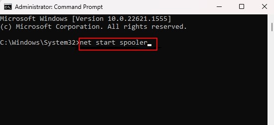   « ».  «net start spooler» 
