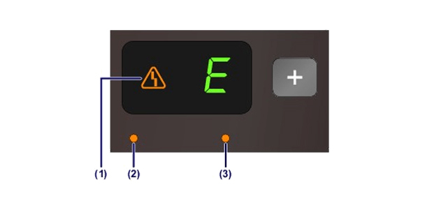 Почему горит кнопка на принтере. Индикаторы на принтере. Кнопки на панели принтера Canon. Значки индикаторов на принтере. Принтер канон ошибки на панели треугольник.